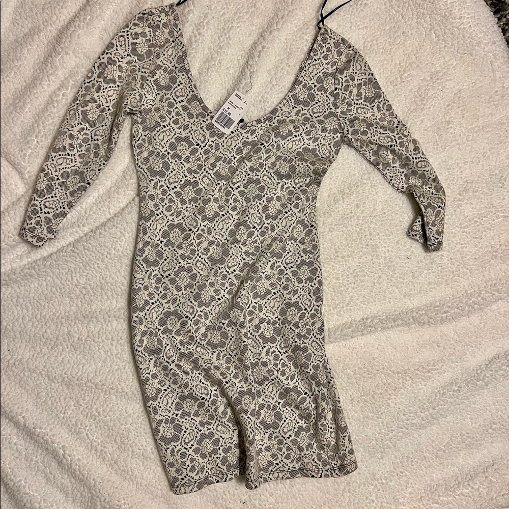 3/4 sleeve Bodycon dress mini